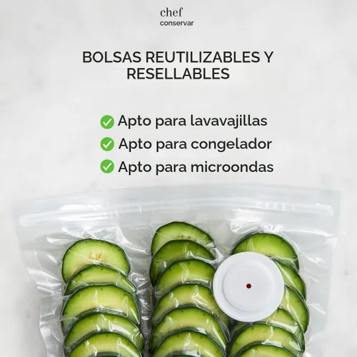 Vista 5 de Máquina Selladora al Vacío Compacta Chef Preserve para Alimentos