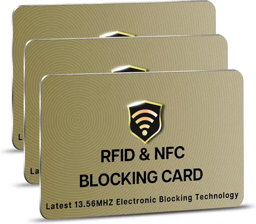 Vista 15 de SaiTech IT Paquete de 5 Tarjetas de Bloqueo RFID, Una Tarjeta Protege Toda la Billetera y Cartera, Protector de Tarjetas de Débito y Crédito