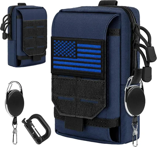 Vista 7 de Funda táctica multiusos Molle para cinturón de teléfono celular, funda para iPhone 14 Plus, iPhone 14 Pro Max, iPhone 13 Pro Max, iPhone 12 y iPhone