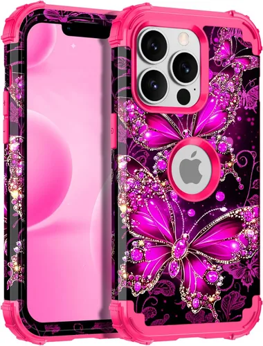 Vista 11 de Miqala Funda para iPhone 11 Pro Max, que brilla en la oscuridad, tres capas, resistente, a prueba de golpes, protección de cuerpo completo
