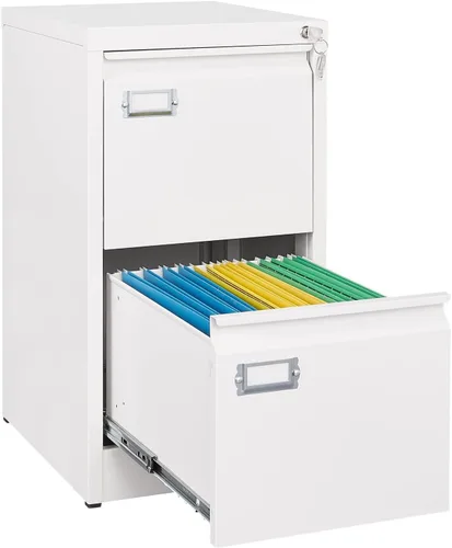 Vista 21 de 2-Drawer File Cabinet with Lock, Small Filing Cabinet Organizer for Hanging A4/Letter/Legal Size Folder, Under Desk Vertical Filing Cabinets for
