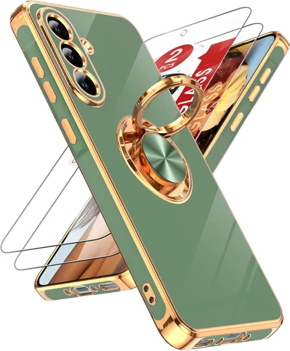 Vista 75 de LeYi Funda para iPhone XR: con Protector de Pantalla de Vidrio Templado [Paquete de 2] Soporte de Anillo Giratorio de 360°, Soporte Magnético