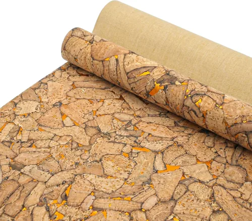 Vista 9 de SorenCut Tela de corcho por yarda, tela de corcho para coser con superficie de café negro, 12 x 52 pulgadas más grande para manualidades, cortar