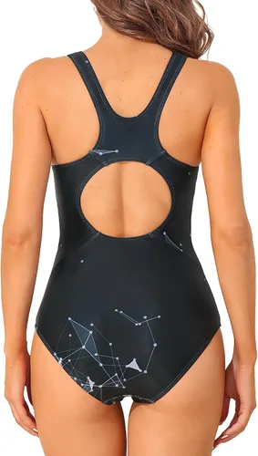 Vista 2 de beautyin Trajes de baño deportivos de una pieza para mujer, con control de abdomen, adelgazantes, trajes de baño deportivos