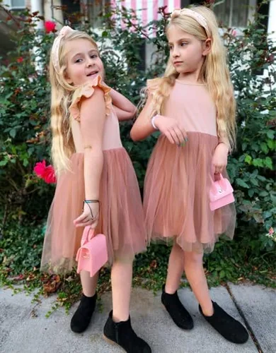 Vista 5 de Arshiner Vestido tutú para niñas pequeñas, vestidos de verano esponjosos, vestidos casuales de fiesta de tul para niños de 2 a 6 años