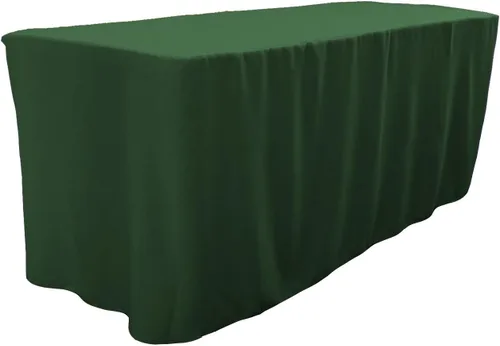 Vista 36 de LA Linen Mantel ajustable de popelina de poliéster, 96.2 in de largo x 30.0 in de ancho x 76.2