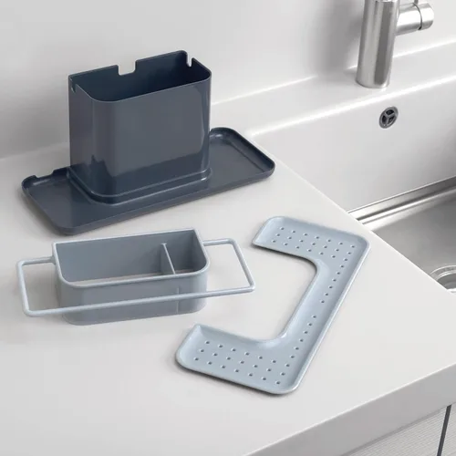 Vista 4 de Organizador para fregadero, de la marca Joseph Joseph, Gris, L
