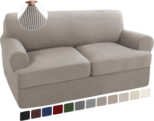 Vista 72 de Turquoize Funda para sillón con cojín en forma de T para sala de estar, funda elástica para sofá, funda suave para sillón, fundas de muebles
