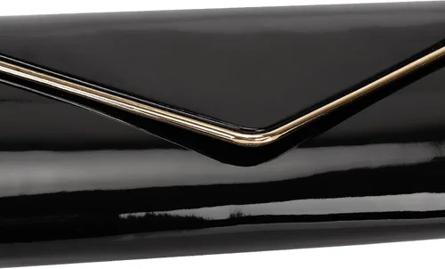 Vista 2 de Dexmay - Bolso de mano de piel de patente brillante para mujer, bolso de noche plegable