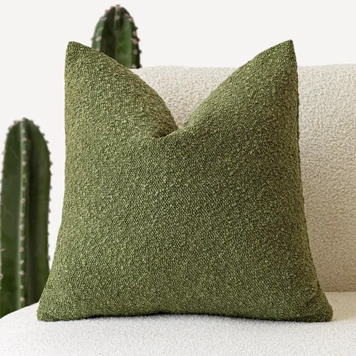 Vista 33 de Foindtower Fundas de almohada decorativas con textura de boucle, fundas de almohada sólidas, neutrales, suaves y acogedoras para silla, sofá