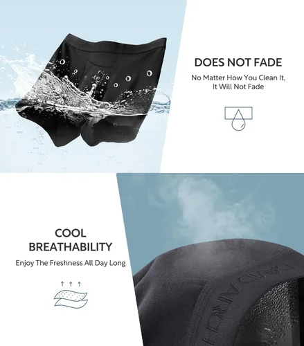 Vista 2 de DAVID ARCHY - Calzoncillos para hombre, estilo boxer briefs de algodón, con bolsa, ultra absorbentes, transpirables, suaves, con bragueta