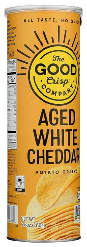 Vista 2 de The Good Crisp Company - Papas fritas de sabor cheddar blanco envejecido, 5.6 onzas