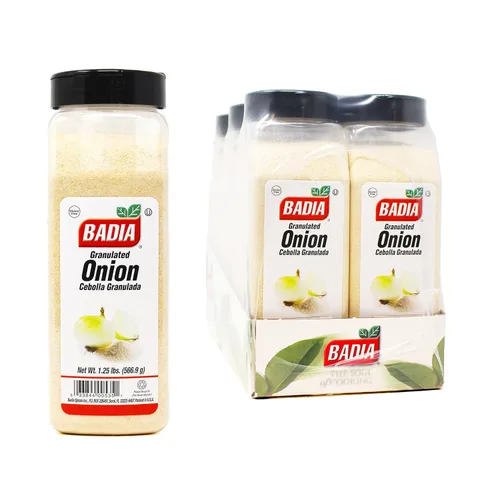 Vista 6 de Cebolla granulada Badia 1.25 lb - Condimento de cebolla dulce y salado Añade un rico sabor a cebolla dulce a carnes, sopas, salsas, verduras