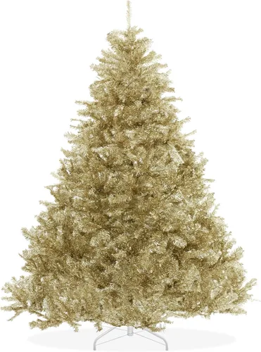 Vista 15 de Árbol de Navidad artificial Casafield de abeto negro de 6 pies con soporte de metal resistente