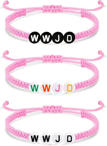 Vista 78 de Long tiantian WWJD - Pulsera con texto en inglés «What Would Jesus Do», pulseras WWJD para mujeres, pulseras W.W.J.D para hombres, joyería