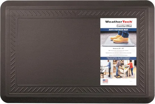 Vista 12 de WeatherTech ComfortMat, Alfombrilla Antifatiga de 61 por 91 Centímetros, Patrón Bordeado, Negro
