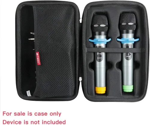 Vista 2 de Hermitshell Estuche de viaje duro para Fifine UHF Dual Channel Wireless Handheld Microphone System-K036