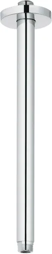 Vista 4 de Grohe Rainshower - Brazo de ducha de techo de 12 pulgadas, redondo, cepillado Cool Sunrise