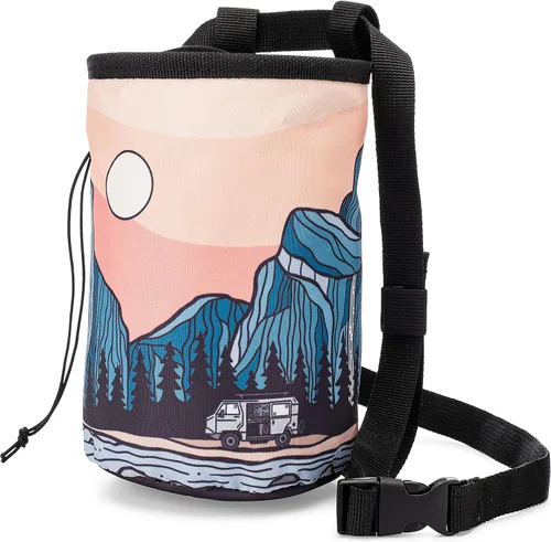 Vista 4 de Oso Supply Co - Bolsa de tiza de lona encerada para adultos y niños, cierre de cordón, cinturón ajustable, entrenamiento en interiores y exteriores