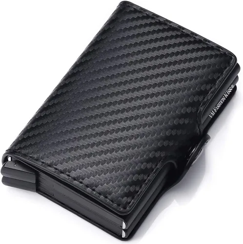 Vista 8 de Cartera de bloqueo RFID ultrafina para tarjetas de crédito con tarjetero seguro, 1468-2, Minimalista