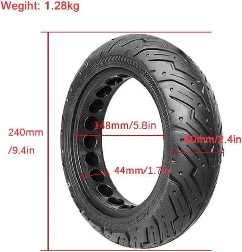 Vista 2 de CYDZSW Rueda de scooter eléctrico de 10 pulgadas, repuesto para Segway Ninebot Max G30P/G30LP, piezas de repuesto de ruedas de scooter eléctrico