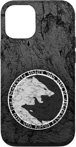 Vista 28 de Fenrir Wolf of Odin in Circle of Norse Runes Case for iPhone 17