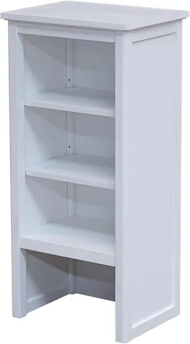 Vista 8 de Alaterre Furniture Dorset - Estantería de baño de 13 pulgadas de profundidad con estantes ajustables, armario de baño blanco para toallas, artículos