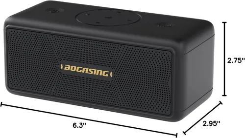 Vista 9 de BOGASING Altavoces Bluetooth, altavoz inalámbrico portátil M5 con sonido estéreo fuerte de 40 W y graves intensos, tiempo de reproducción de 30