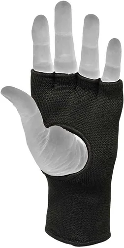 Vista 4 de Muay Thai Guantes interiores de boxeo protectores para mano, puño de MMA (negro, S)