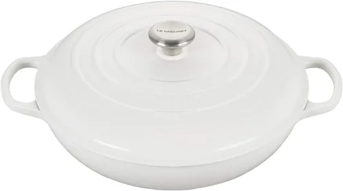 Vista 23 de Le Creuset Signature - Sartén de hierro fundido esmaltada con mango de hierro, 3,5 qt., alcachofa