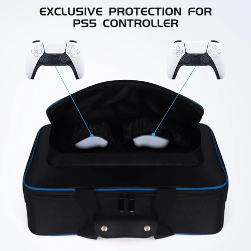 Vista 3 de Alltripal Carrying Case Compatible with PlayStation 5 Console, Case Travel Bag & Protective Shoulder Storage Bag for PS5 DiscDigital Edition