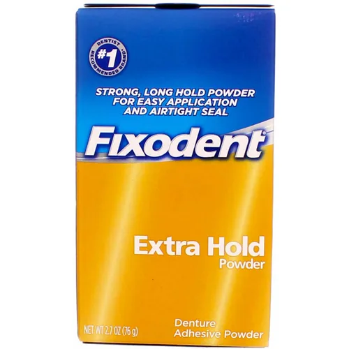Vista 5 de Fixodent Polvo adhesivo para dentaduras postizas, sujeción extra - 1.6 oz