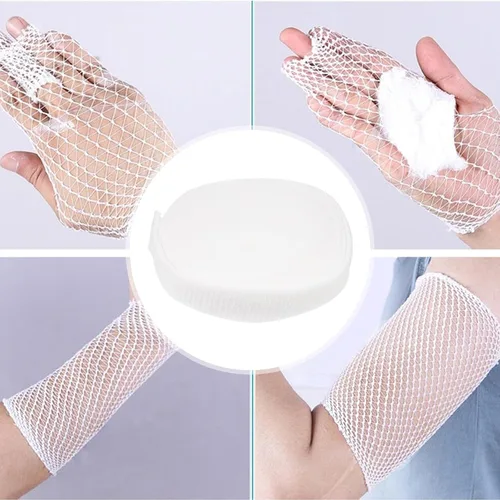 Vista 4 de Breathable Tubular Stockinette Bandage 10m Roll High Elastic Spandex Cotton Mesh Wound Retainer Suitable for Finger and Joint Support