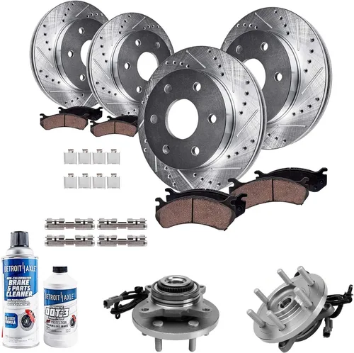 Vista 79 de Detroit Axle - 4 rotores de freno para Chevrolet Cruze 2014 2015 [modelos de motores de gas] Rotores de freno de disco perforados y ranurados