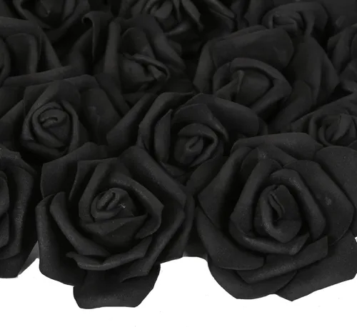 Vista 19 de 100 PCS Rosas de Espuma Azul Bebé Flores Artificiales Flores de Espuma Azul a Granel Sin Tallo Rosas Falsas para Bricolaje Centros de Mesa de Boda