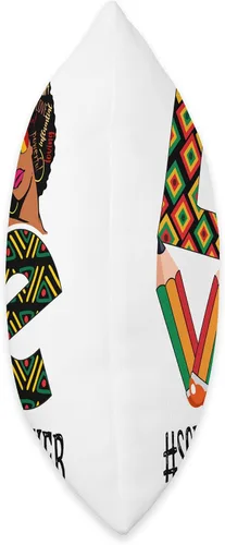 Vista 2 de School Bus Driver Love Afro African Black History Month Throw Pillow