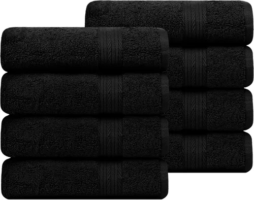 Vista 55 de Ample Decor Toalla de mano de 18 x 28 pulgadas, paquete de 6, 600 GSM, 100% algodón, certificado Oeko Tex, suave, absorbente, gruesa, duradera Beige