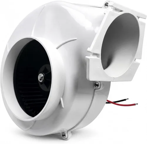 Vista 2 de SEAFLO Ventilador de soplador de alto flujo, 320 CFM 12 voltios, montaje en brida, protección contra encendido, plástico ABS blanco