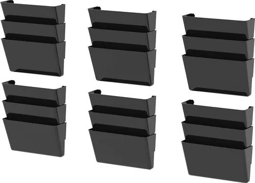Vista 13 de Storex Archivadores de pared, tamaño legal, 16 x 10.55 x 4 pulgadas, transparentes, juego de 2 (70224A06C)