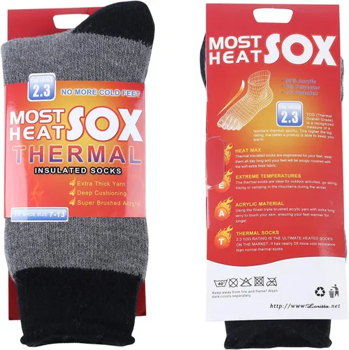 Vista 2 de Thermal Socks for Men - Winter Warm Socks Mens Womens for Cold Weather, ExtremeTemperatures