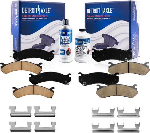 Vista 76 de Detroit Axle - Pastillas de freno traseras para Toyota Prius 2012-2015 Prius Plug-In 2017-2018 Corolla iM 2016 Sion iM 2011-2017 Lexus CT200h