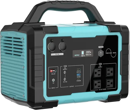 Vista 11 de Estación de energía portátil 1000W 1024Wh LiFePO4 para exteriores Gris