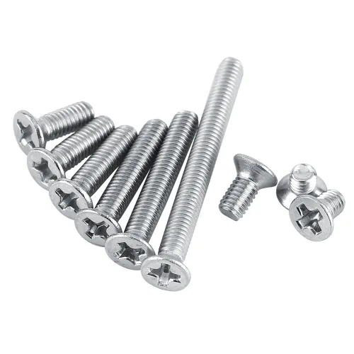 Vista 5 de Tornillos de máquina M3, 9 tipos M3 de cabeza plana, acero inoxidable SS304 de cabeza plana de acero inoxidable SS304 (M3x8)