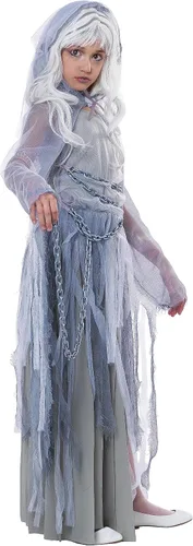Vista 2 de Disfraz infantil de belleza embrujada de California Costumes, S, Blanco Gris