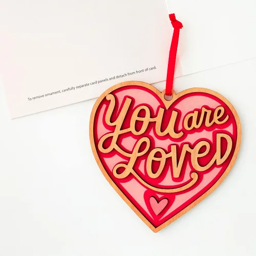 Vista 5 de Hallmark Tarjeta de San Valentín (adorno de corazón extraíble)
