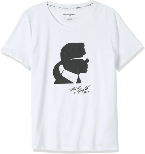 Vista 5 de Karl Lagerfeld Paris Women's Short Sleeve Graphic Logo Tee