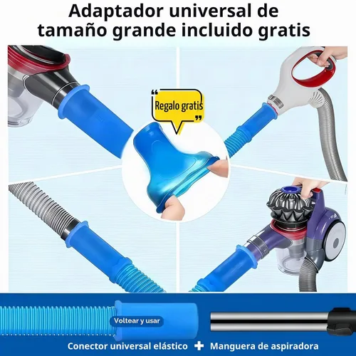 Vista 3 de Kit limpiador de ventilación para secadora, accesorio universal para manguera de vacío y cepillo de pelusa, limpia eficazmente los conductos