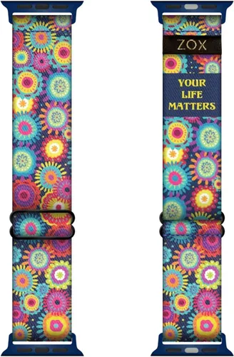 Vista 27 de ZOX Correa para Apple Watch, banda elástica con afirmaciones motivacionales y hermosas obras de arte, regalos para hombres, mujeres y niños