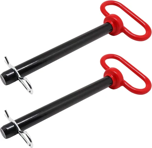 Vista 13 de Pasador de enganche de remolque, pasador de enganche de remolque de tractor de 1/2 pulgada y clip, pasadores de remolque con mango negro recubierto