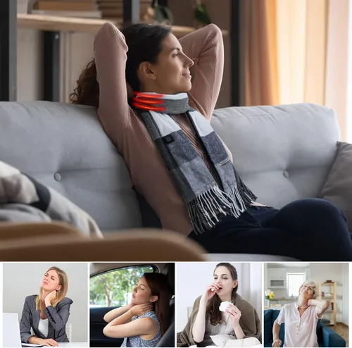 Vista 7 de EN'DA professional Heated Scarf for Women and Men with Rechargeable Battery, 3 Levels Temperatures